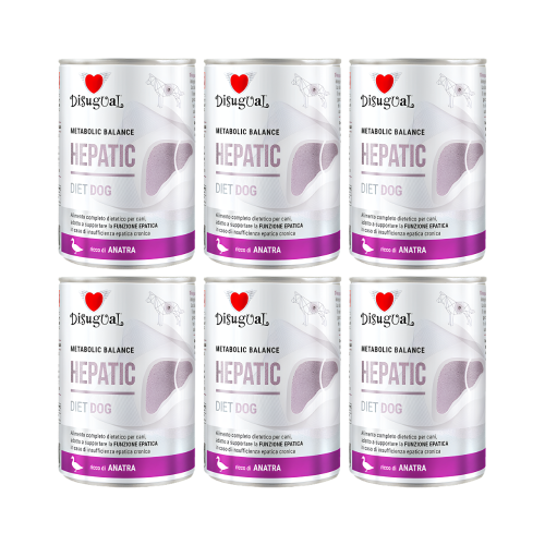 Disugual HEPATIC Kaczka 6x400g Karma mokra dla psa Weterynaryjna