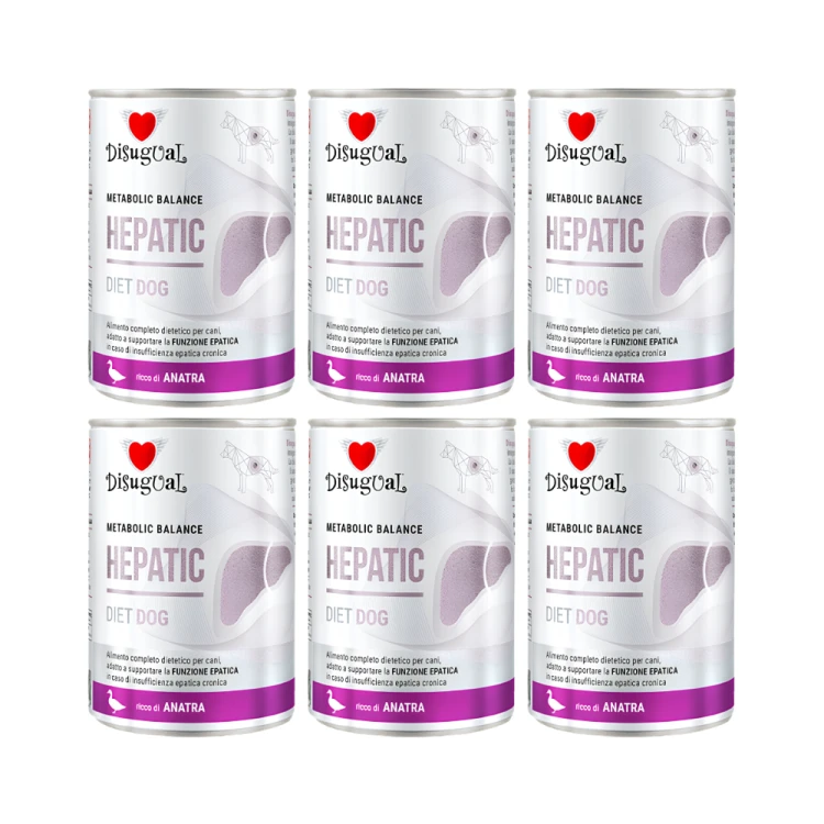 Disugual HEPATIC Kaczka 6x400g Karma mokra dla psa Weterynaryjna