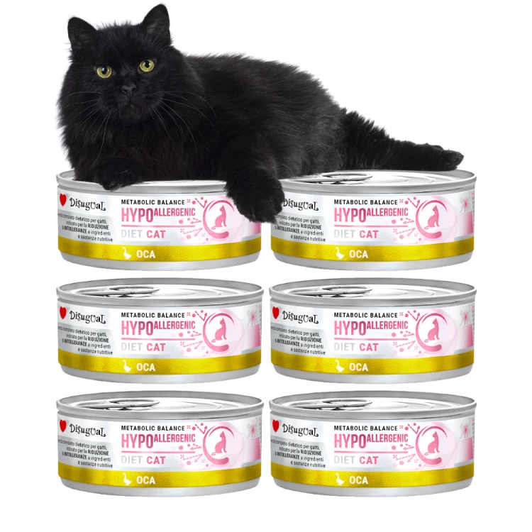 Disugual HYPOALLERGENIC Gęś 6x85g Karma mokra dla kota Weterynaryjna