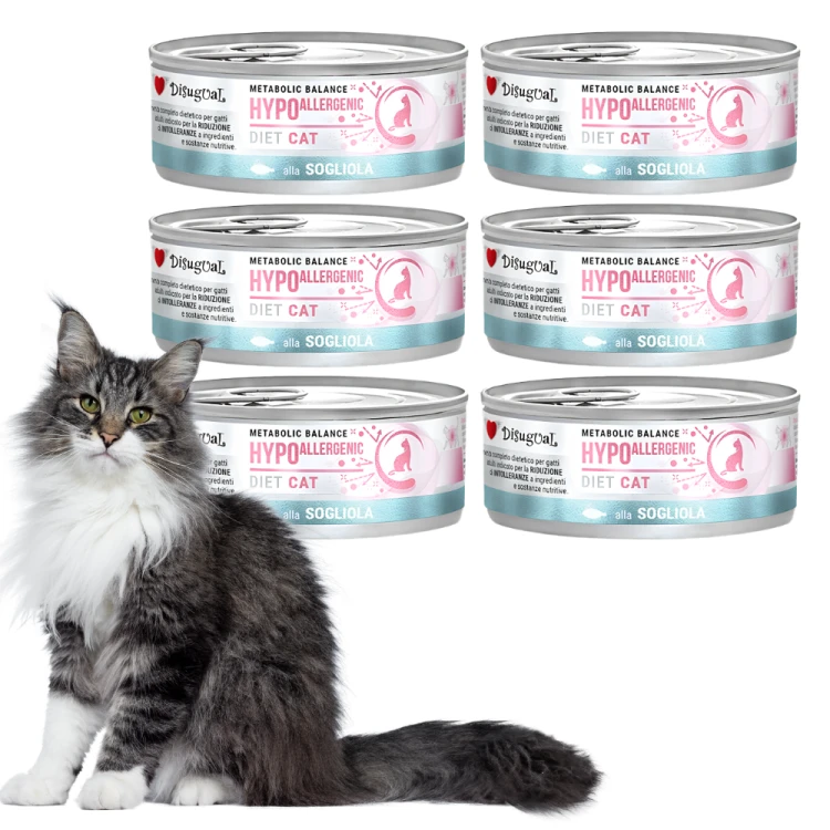 Disugual HYPOALLERGENIC Sola 6x85g Karma mokra dla kota Weterynaryjna