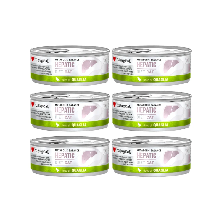 Disugual HEPATIC Przepiórka 6x85g Karma mokra dla kota Weterynaryjna