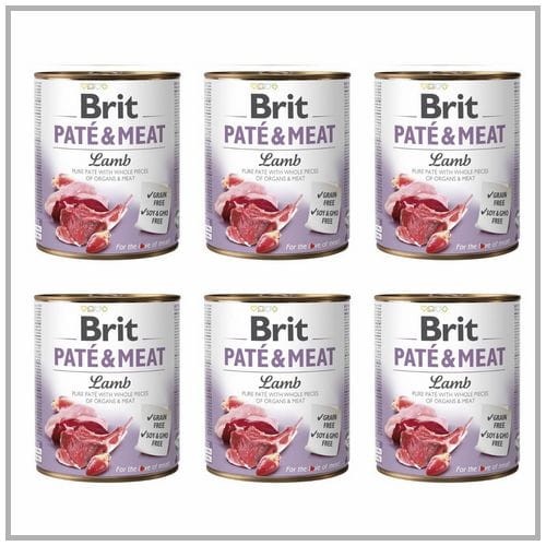 Brit Pate &amp; Meat Jagnięcina 6x800g Mokra Karma dla Psa