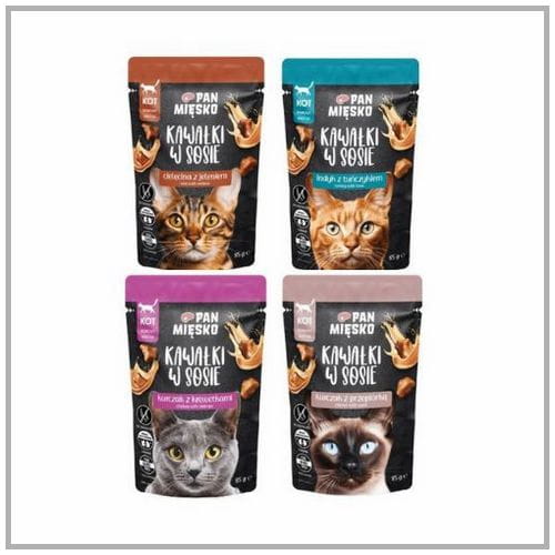 Pan Mięsko Kawałki w Sosie Mix Smaków 4x85g dla kota