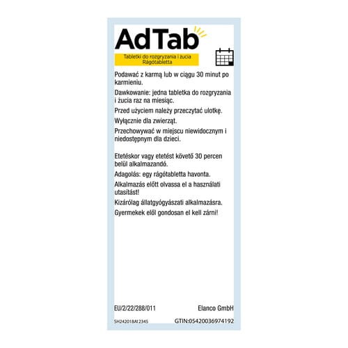 AdTab Cat 12mg x 1 tabletka dla kota