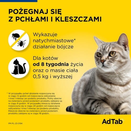 AdTab Cat 12mg x 1 tabletka dla kota