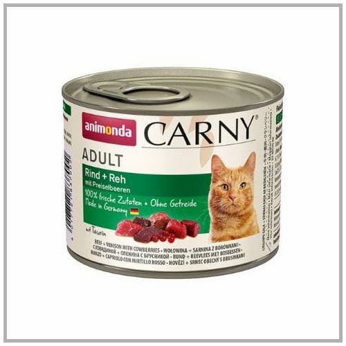 Animonda Carny Wołowina Sarnina z borówką 200g Mokra karma dla kota