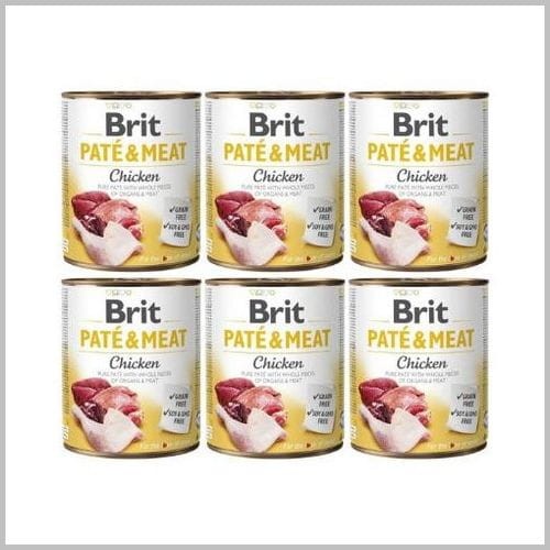 Brit Pate &amp; Meat Kurczak 6x800g Mokra Karma dla Psa