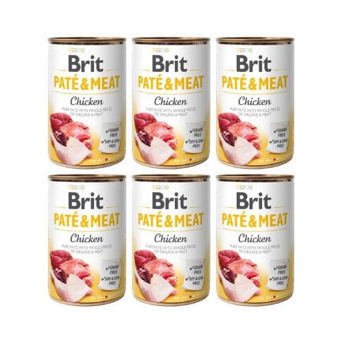 Brit Pate &amp; Meat Kurczak 6x400g Mokra Karma dla Psa