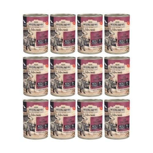 Wiejska Zagroda Leśne smaki Dzik z wołowiną 12x400g Mokra karma dla psa