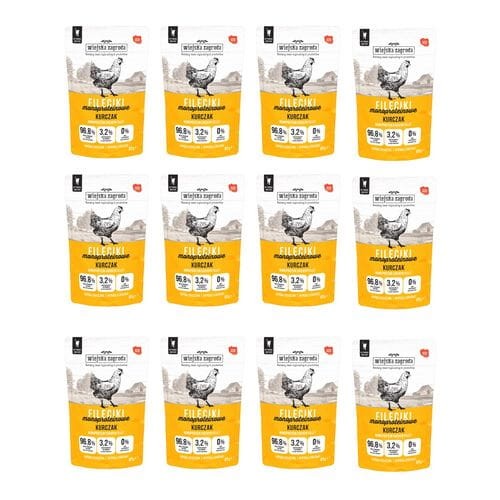 Wiejska Zagroda Fileciki Monoproteinowe Kurczak 12x85g  mokra karma dla kota