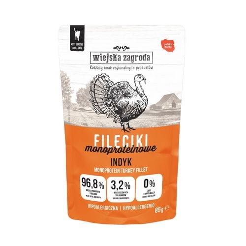 Wiejska Zagroda Fileciki 4x85g Mix smaków  mokra karma dla kota