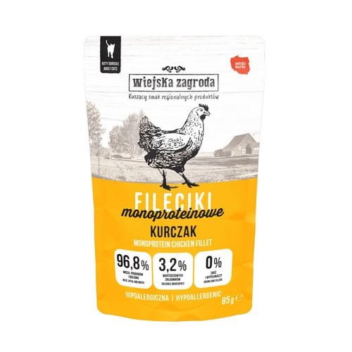 Wiejska Zagroda Fileciki 4x85g Mix smaków  mokra karma dla kota
