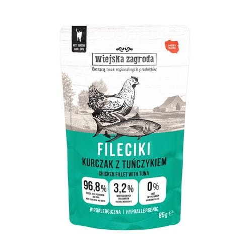 Wiejska Zagroda Fileciki 4x85g Mix smaków  mokra karma dla kota