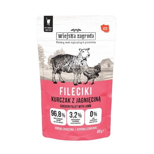 Wiejska Zagroda Fileciki 4x85g Mix smaków  mokra karma dla kota