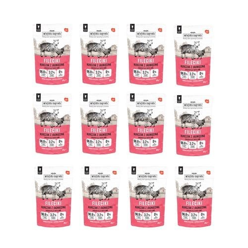 Wiejska Zagroda Fileciki Kurczak z Jagnięciną 12x85g mokra karma dla kota