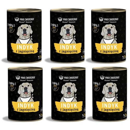 Paka Zwierzaka SH Indyk z jagnięciną 6x400g Mokra karma dla psa