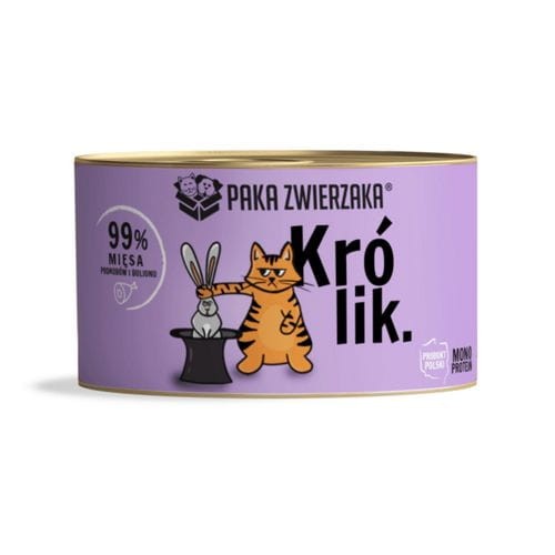 Paka Zwierzaka Królik 200g Mokra karma dla kota