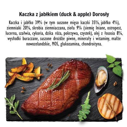 Paka Zwierzaka Kaczka z jabłkiem 3kg Karma sucha dla psa