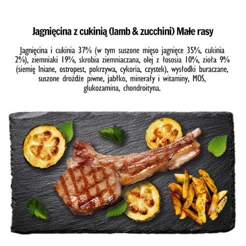 Paka Zwierzaka Jagnięcina z cukinią 1,5kg Karma sucha dla psa