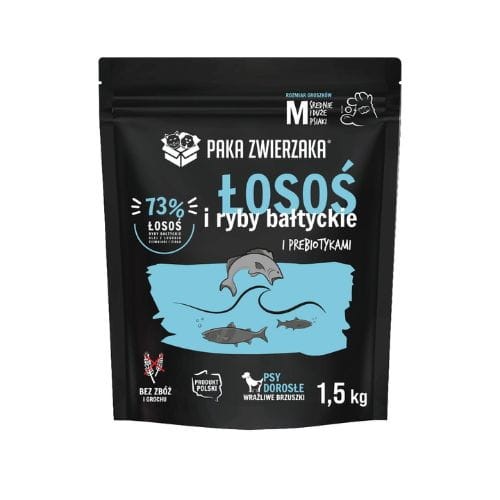 Paka Zwierzaka Łosoś z rybami bałtyckimi 1,5kg Karma sucha dla psa