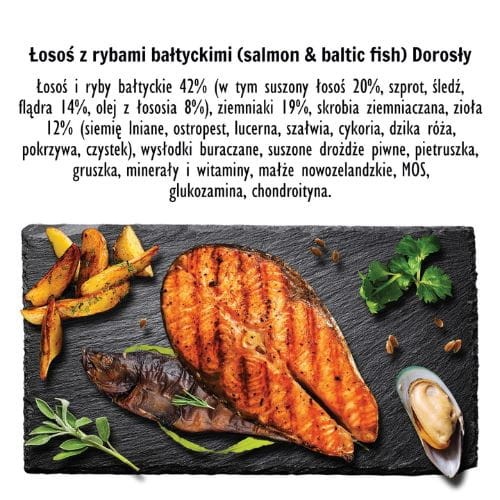 Paka Zwierzaka Łosoś z rybami bałtyckimi 1,5kg Karma sucha dla psa