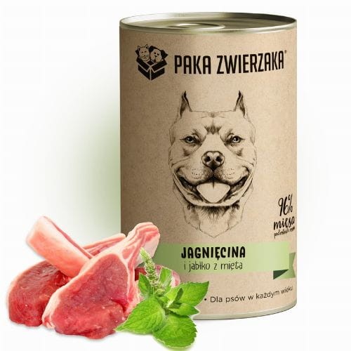 Paka Zwierzaka Jagnięcina i jabłko z miętą 6x400g Karma dla psa