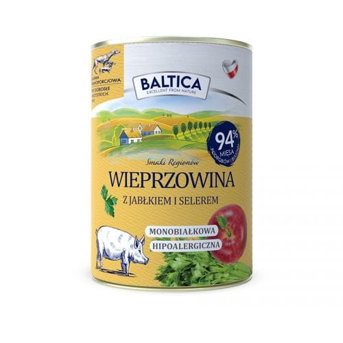 BALTICA Karma mokra dla psa Wieprzowina z jabłkiem 400g