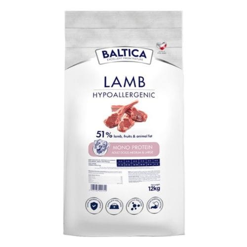 BALTICA Adult M Lamb&amp;Rice 12kg Monobiałkowa Karma Sucha Dla Psa