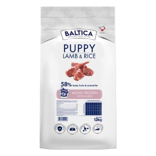 BALTICA Puppy Lamb&amp;Rice 12kg Monobiałkowa Karma Sucha Dla Psa