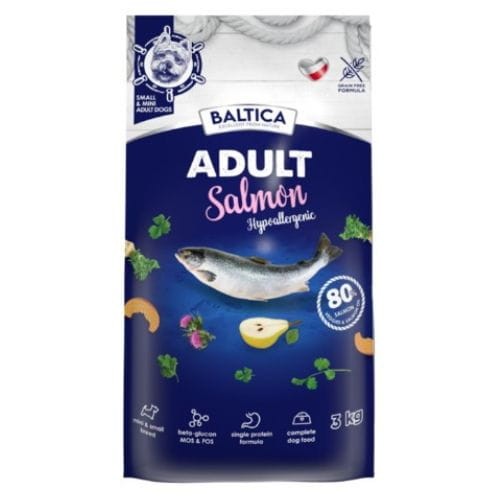 BALTICA Adult XS/S Salmon 3kg Karma Sucha Dla Psa