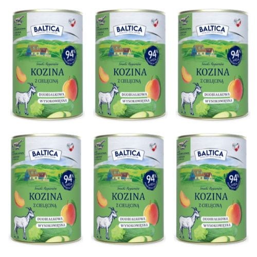 BALTICA Karma mokra dla psa Kozina z Cielęciną 6x400g