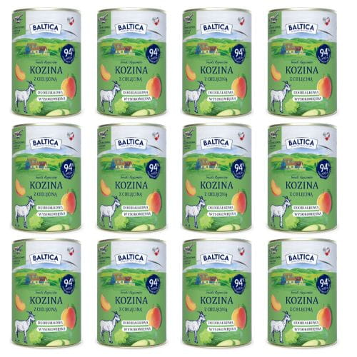 BALTICA Karma mokra dla psa Kozina z Cielęciną 12x400g