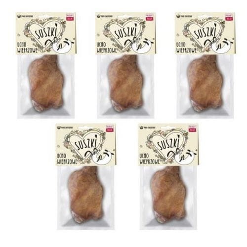 Paka zwierzaka 5 x Ucho wieprzowe 100% naturalne