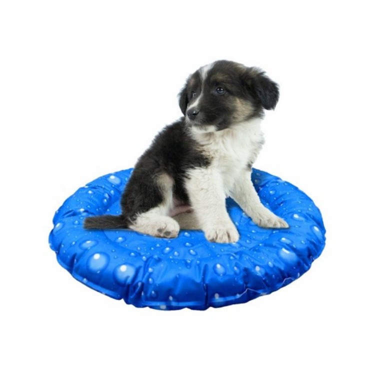 Legowisko chłodzące okrągłe 60cm krople wody mata dla psa kota Delfin zoomisia.jpg