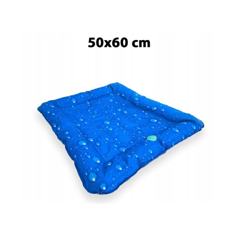 Legowisko chłodzące 50x60 krople wody mata dla psa kota delfin zoomisia.jpg