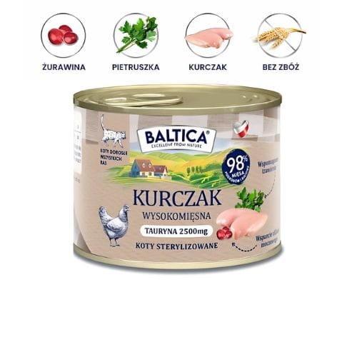 Baltica Smaki Regionów Kurczak 185g  mokra karma dla kota