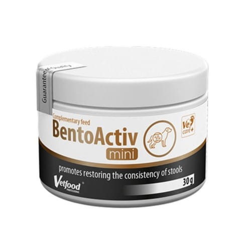 Bentoactiv Mini 30 g – proszek na biegunkę i niestrawność dla psów i kotów