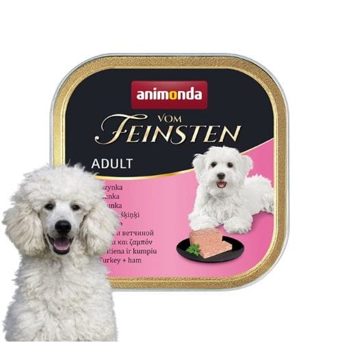 Mokra karma dla psa ANIMONDA Vom Feinsten Indyk z szynką 150 g