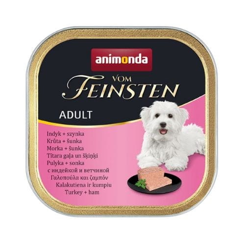 Mokra karma dla psa ANIMONDA Vom Feinsten Indyk z szynką 150 g
