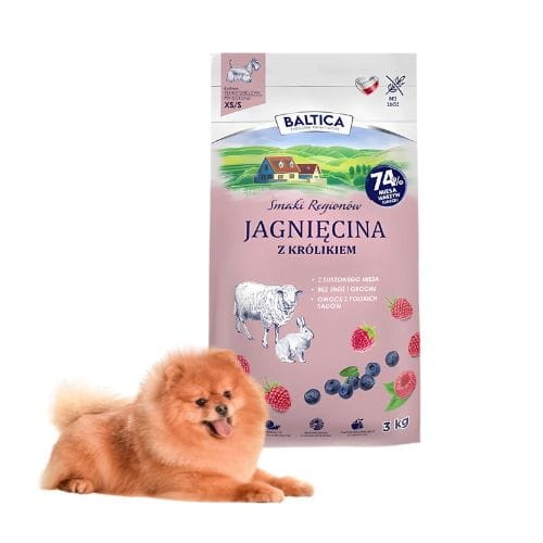 Baltica 3kg XS/S Sucha karma dla psa z jagnięciną i królikiem