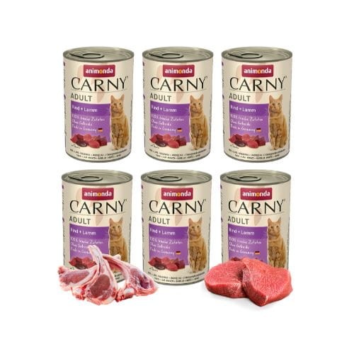 Animonda Carny Adult mokra karma dla kota Wołowina i Jagnięcina 6x400 g