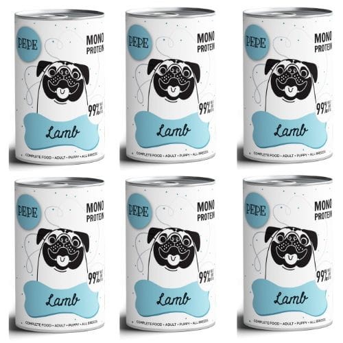 Paka Zwierzaka Jagnięcina 6x400g Monoproteinowa Karma mokra dla psa