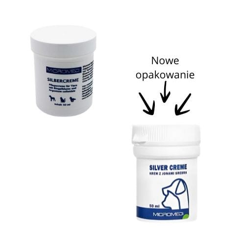 Micromed Vet Silver Creme 50ml Krem z jonami srebra dla psa dla kota nowe opakowanie.jpg