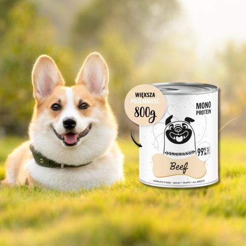 Paka Zwierzaka Wołowina 800g Monoproteinowa karma mokra dla psa