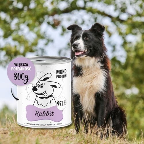Paka Zwierzaka Królik 800 g Monoproteinowa karma mokra dla psa