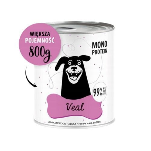 Paka Zwierzaka Cielęcina 800 g Mokra karma dla psa monoproteinowa