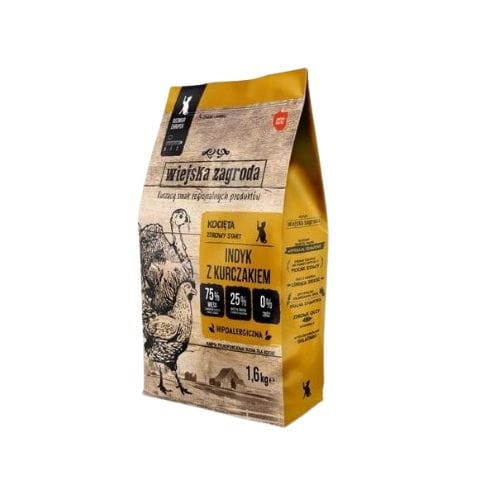 Wiejska Zagroda Indyk z Kurczakiem 1,6 kg – sucha karma dla kociąt zoomisia.jpg