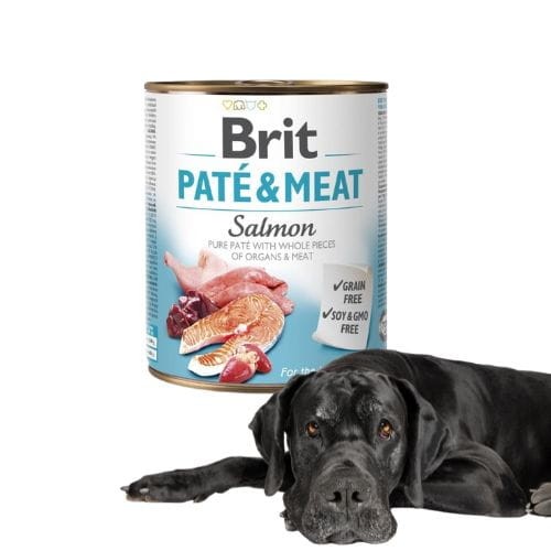 Brit Pate &amp; Meat Łosoś 800g mokra karma dla psa z łososiem a.jpg