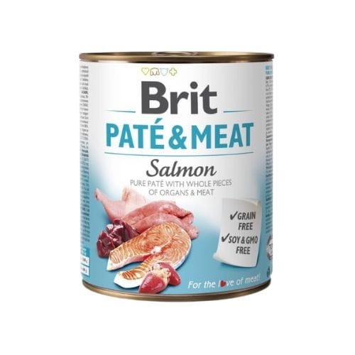 Brit Pate &amp; Meat Łosoś 800g mokra karma dla psa z łososiem zoomisia.jpg