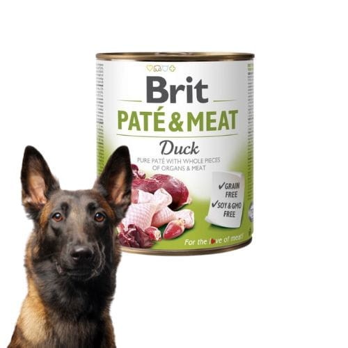 Brit Pate &amp; Meat Kaczka 800g Mokra karma dla psa z kaczką a.jpg